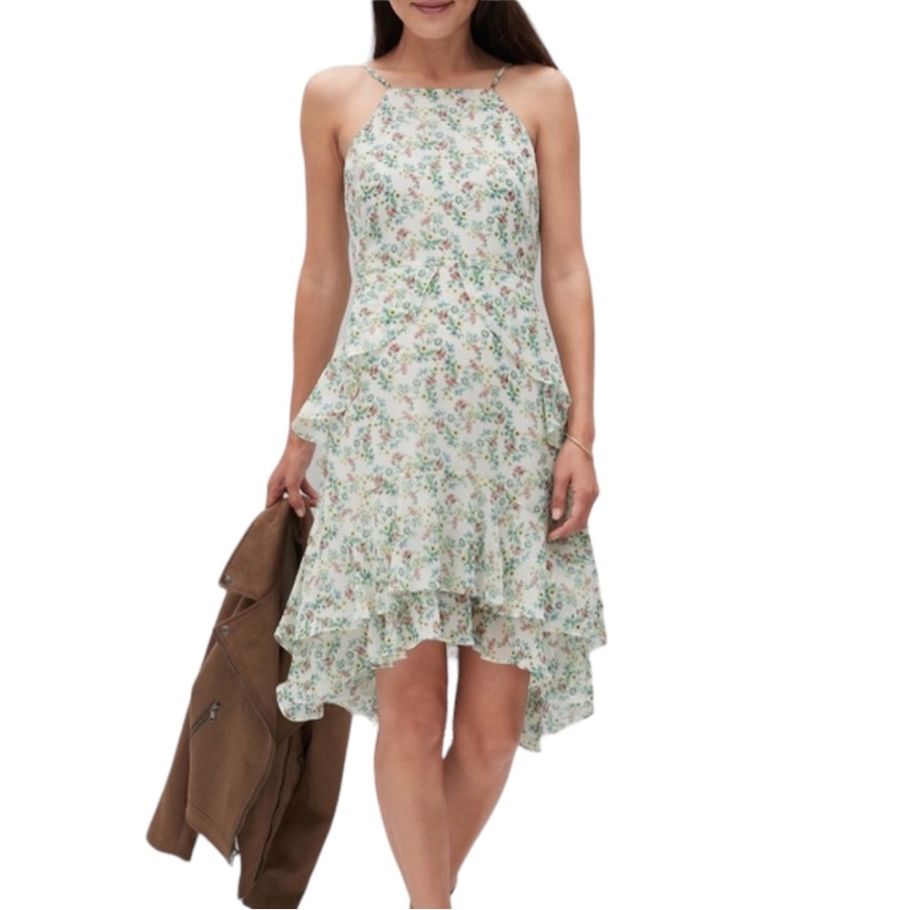 Banana Republic Floral Tiered Ruffle Dress NWT